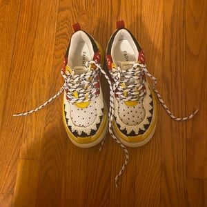 Farm Rio Multi Beaded Platform Sneaker Size 6.5